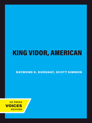 cover image of King Vidor, American